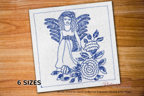 Angel and Spring Flowers Lineart