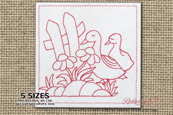 Duck and Flower Embroidery Design Review