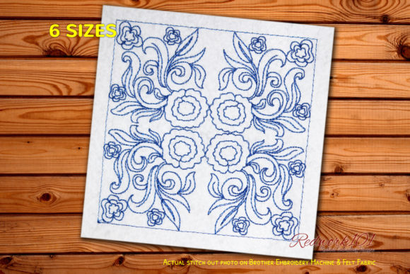 Flowers Design: A Versatile Bluework Embroidery Pick