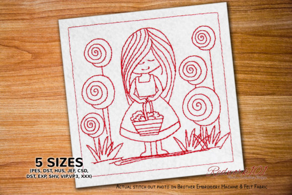 Girl Holding a Basket Lineart