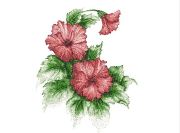 Hibiscus: A Vintage-Inspired Embroidery Gem for Personalized Gifts