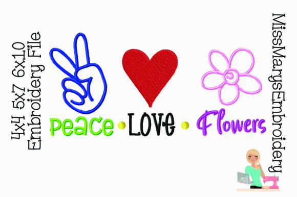 Peace Love Flowers Embroidery Review
