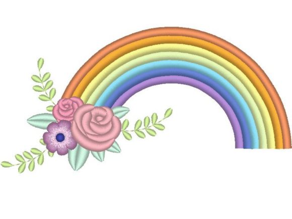 Rainbow and Flowers Embroidery Design Review