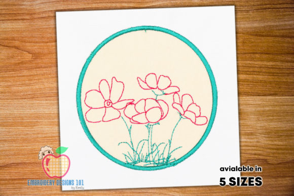 The Cosmea Flowers in the Circle
