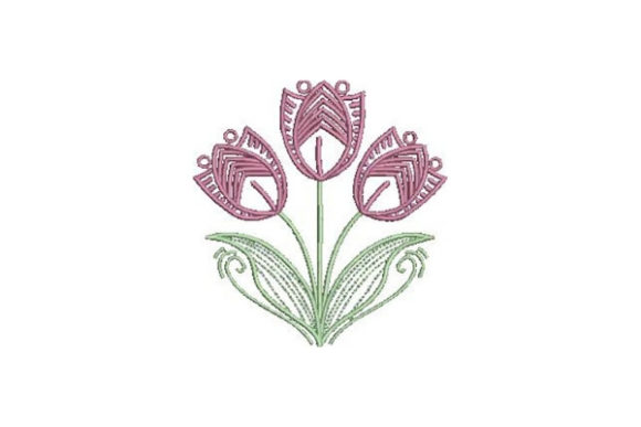 Tulips Outline Flowers