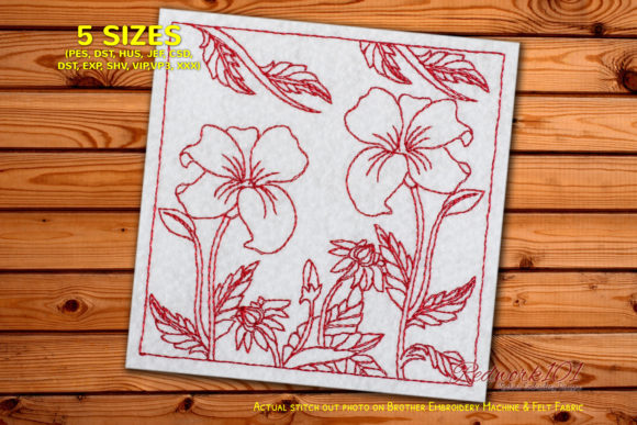 Two Beautiful Flowers Bluework